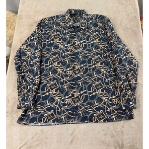 Solemare by Maus & Hoffman Men's Size XL Black gold Equestrian shirt L/S EUC